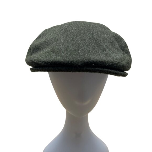 Hubertus Tiroler Loden Green\ Wool Flat Cap With Adjustable Strap - Picture 2 of 10